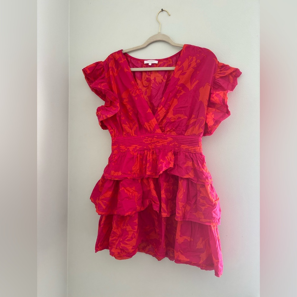 pink and orange dress